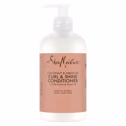 SheaMoisture Coconut & Hibiscus Curl & Shine Conditioner no silicones or sulphates for thick, curly hair 384 ml
