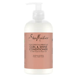 SheaMoisture Coconut & Hibiscus Curl & Shine Conditioner no silicones or sulphates for thick, curly hair 384 ml