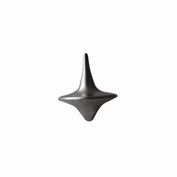 ShadowSpin Stainless Steel Shiny Precision Machined Spinning Top