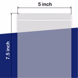 100 Grip Seal Bags 5" x 7.5" | Reusable Strong Zip Lock | Clear Resealable Plastic Bags | Polythene Packaging for Food Storage, Jewellery - by Sabco