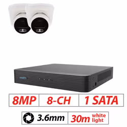 8MP CCTV System 8CH 4K NVR IP POE 8MP Outdoor - 2, 1TB