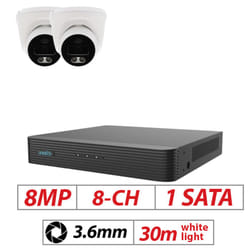 8MP CCTV System 8CH 4K NVR IP POE 8MP Outdoor - 2, 1TB