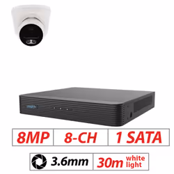8MP CCTV System 8CH 4K NVR IP POE 8MP Outdoor - 1, 1TB