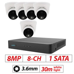 8MP CCTV System 8CH 4K NVR IP POE 8MP Outdoor - 5, 6TB