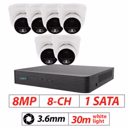 8MP CCTV System 8CH 4K NVR IP POE 8MP Outdoor - 6, 1TB