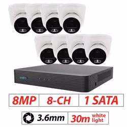8MP CCTV System 8CH 4K NVR IP POE 8MP Outdoor - 8, 1TB