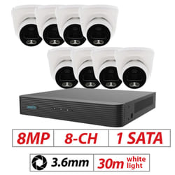 8MP CCTV System 8CH 4K NVR IP POE 8MP Outdoor - 8, 1TB