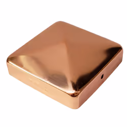 3.5 x 3.5 Solid Copper Pyramid Post Cap for True/Actual 3.5 x 3.5 Wood Posts (Works ONLY with Actual 3.5 x 3.5 Posts. Will NO ...