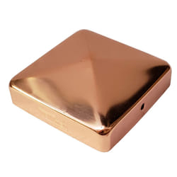 3.5 x 3.5 Solid Copper Pyramid Post Cap for True/Actual 3.5 x 3.5 Wood Posts (Works ONLY with Actual 3.5 x 3.5 Posts. Will NOT Work with Actual 4 x 4