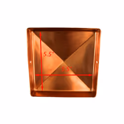 5.5 x 5.5 Solid Copper Pyramid Post Cap for True/Actual 5.5 x 5.5 Wood Posts (Works ONLY with Actual 5.5 x 5.5 Posts. Will NOT Work with Actual 6 x 6
