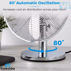 2 in 1 Cooling Clip & Pedestal Desk Oscillating Fan 3 Speed Home office 12 inch