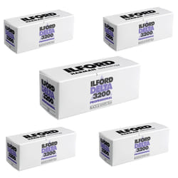 5 X Ilford DELTA 3200 Professional  Black and White Print Film  120 6 cm  ISO 3200 1921535