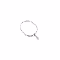 ANGEL & DOVE Pewter Acorn 'Strength' Bracelet - Sympathy Gift, Memorial Jewellery with Gift Bag & Card