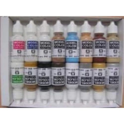 Vallejo 70147 Model Color American Colonial Acrylic Paint Set - Assorted Colours (Pack of 16)