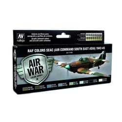 Vallejo RAF Colors SEAC (Air Command South East Asia) 1942-1945 'Air War Color Series' Model Paint Kit