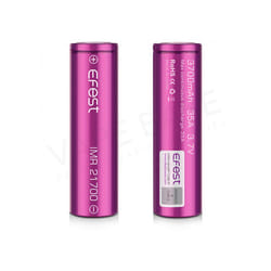 Genuine Efest 21700 3700mAh 35A Flat Top Battery - 2 Batteries