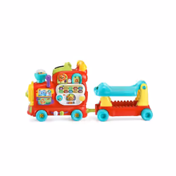 VTech Baby 4-in-1 Alphabet Train, Baby Walker - Red