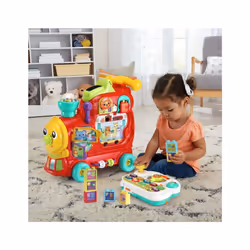 VTech Baby 4-in-1 Alphabet Train, Baby Walker - Red