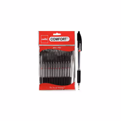 Cello Extra Comfort Grip Ballpoint Pens Medium Point Retractable Ballpoint Pens - (1.0 mm), Pack of 24, Black Pens