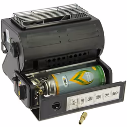 Portable Bivvy Heater Stove 1.3kw & 4 Pack Butane Gas Canisters.Fishing Tent Cam