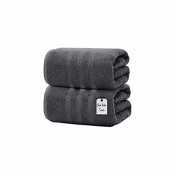 2 X Super Jumbo Bath Sheets (100 x 200 cm) Premium 100% Egyptian Cotton Extra Large Bath Sheet Towel Set Highly Absorbent & Quick Dry Hotel Quali