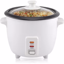 Artech White 0.8L Rice Cooker Non-Stick Removable Bowl 350W