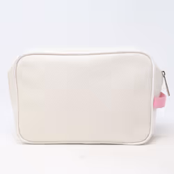 Clinique White And Pink Cosmetic Bag / New