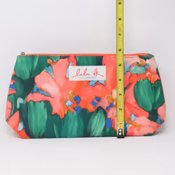 Clinique Lulu Dk Floral Print Cosmetic Bag  / New