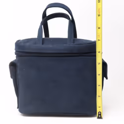 Estee Lauder Navy Blue Suede-Like Fabric Cosmetic Bag  / New