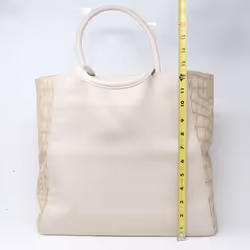 Estee Lauder Beige Faux Crocodile Print Tote Bag  / New