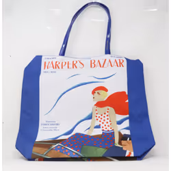 Estee Lauder Harper's Bazaar Blue Printed Tote Bag / New