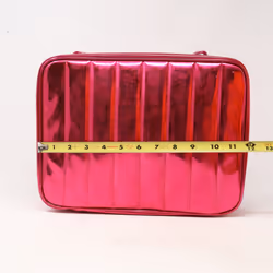 Lancome Metallic Pink Puffed Cosmetic Case  / New