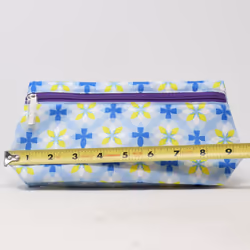 Clinique Blue Flower Print Cosmetic Bag  / New