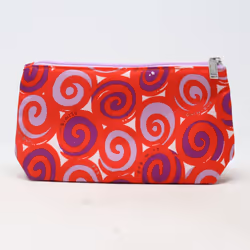 Clinique Red/Purple Swirl Print Cosmetic Bag / New
