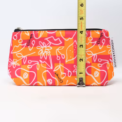 Clinique X Donald Magenta/Orange Cosmetic Bag  / New