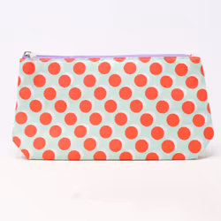 Clinique Red Circles Printed Cosmetic Bag / New