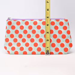 Clinique Red Circles Printed Cosmetic Bag  / New