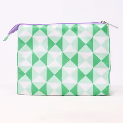 Clinique Green Geo Print Cosmetic Bag / New