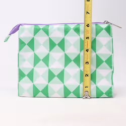 Clinique Green Geo Print Cosmetic Bag  / New