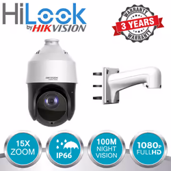 Hilook PTZ Camera 2MP 1080P 15X Zoom PTZ TVI 100M IR PTZ-T4215I-D - Pole Bracket