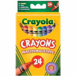 CRAYOLA 02.0024.19 Crayons, Pack of 24 Bright Strong Colours, Multi