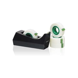 Scotch C60 Magic Tape Dispenser with Scotch Magic Tape 19mm x 33m (4 Rolls) - Black