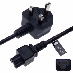 UK Mains AC 3 Pin Wall Power Cord C5 Cable for Delta, Toshiba, Sony, Lenovo, Dell, Acer/Elitebook, Envy, Probook, Pavilion/Ac ...