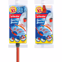 Vileda SuperMocio 3Action XL Mop Extendable pole Extra Free Refill