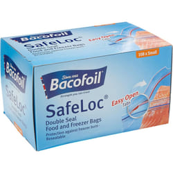 Bacofoil Safelock 1L Double Seal Easy Open Food & Freezer 108 Bags
