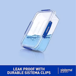 Sistema Klip It Plus 6 Piece Food Storage Airtight Easy Locking Leak Proof Containers Set BPA-Free