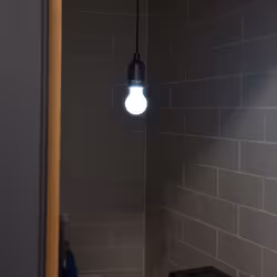 2 LED Pull Cord Hanging Lights Portable For Garages Sheds Tents Battery Powered