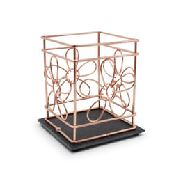 Copper Metal Wire Slate Decorative Storage Basket Utensils Wine Holder