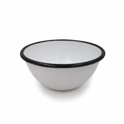 13cm Black Rim White Enamel Dessert Pudding Baking Nibbles Taps Bowl 4