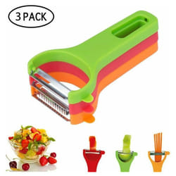 Magic Trio Vegetable Fruit Peeler Longer Handle With 3 Different Blades
